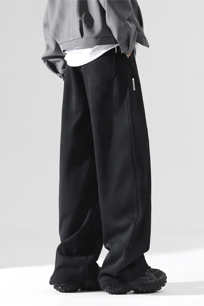 Baggy Low-Rise Wide-Leg Fleece Sweatpants