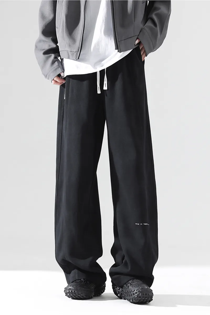 Baggy Low-Rise Wide-Leg Fleece Sweatpants