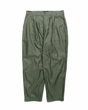 Beams Plus 1Pleat Baker 80/3 Back Satin Sage