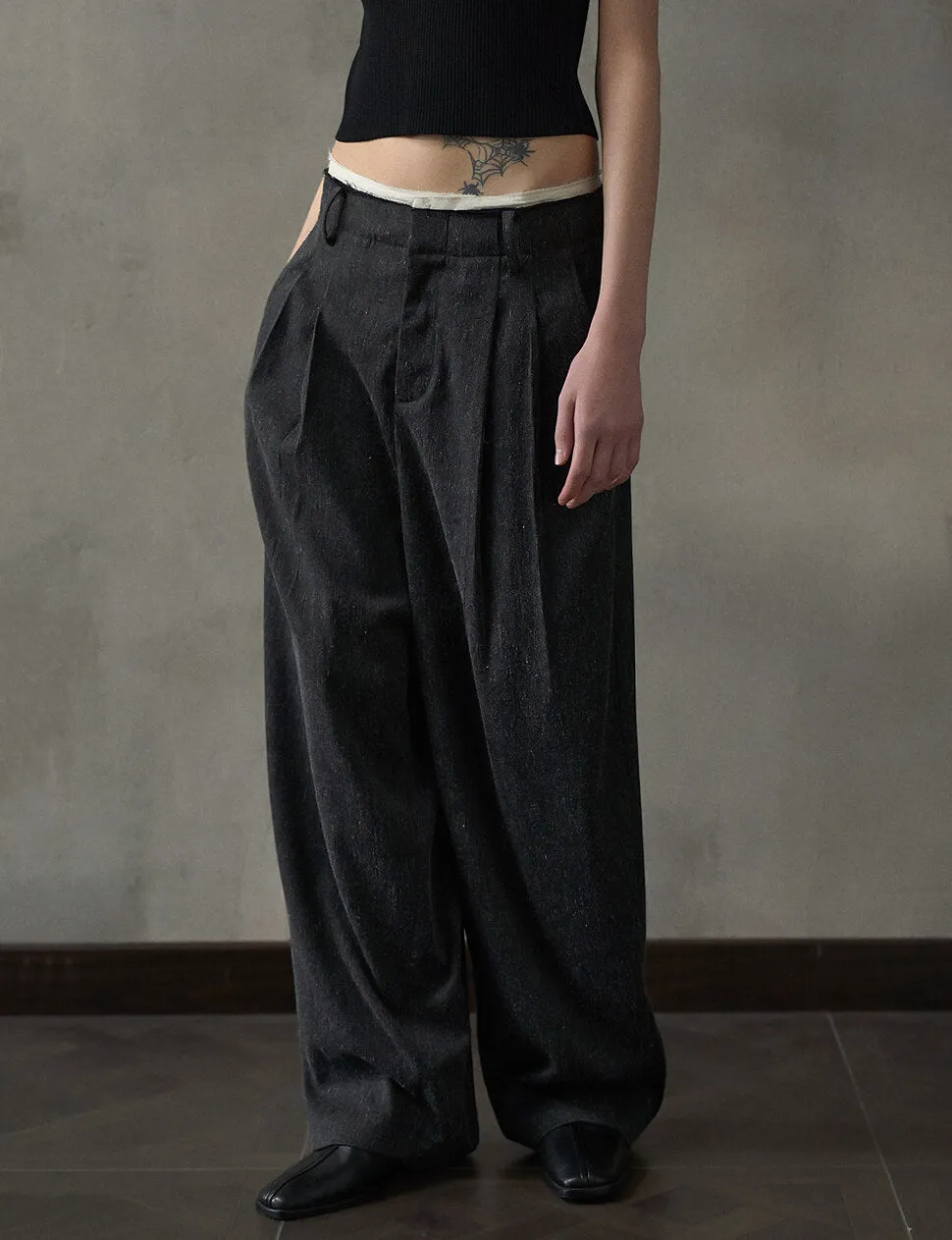 Contrast Waist Trousers