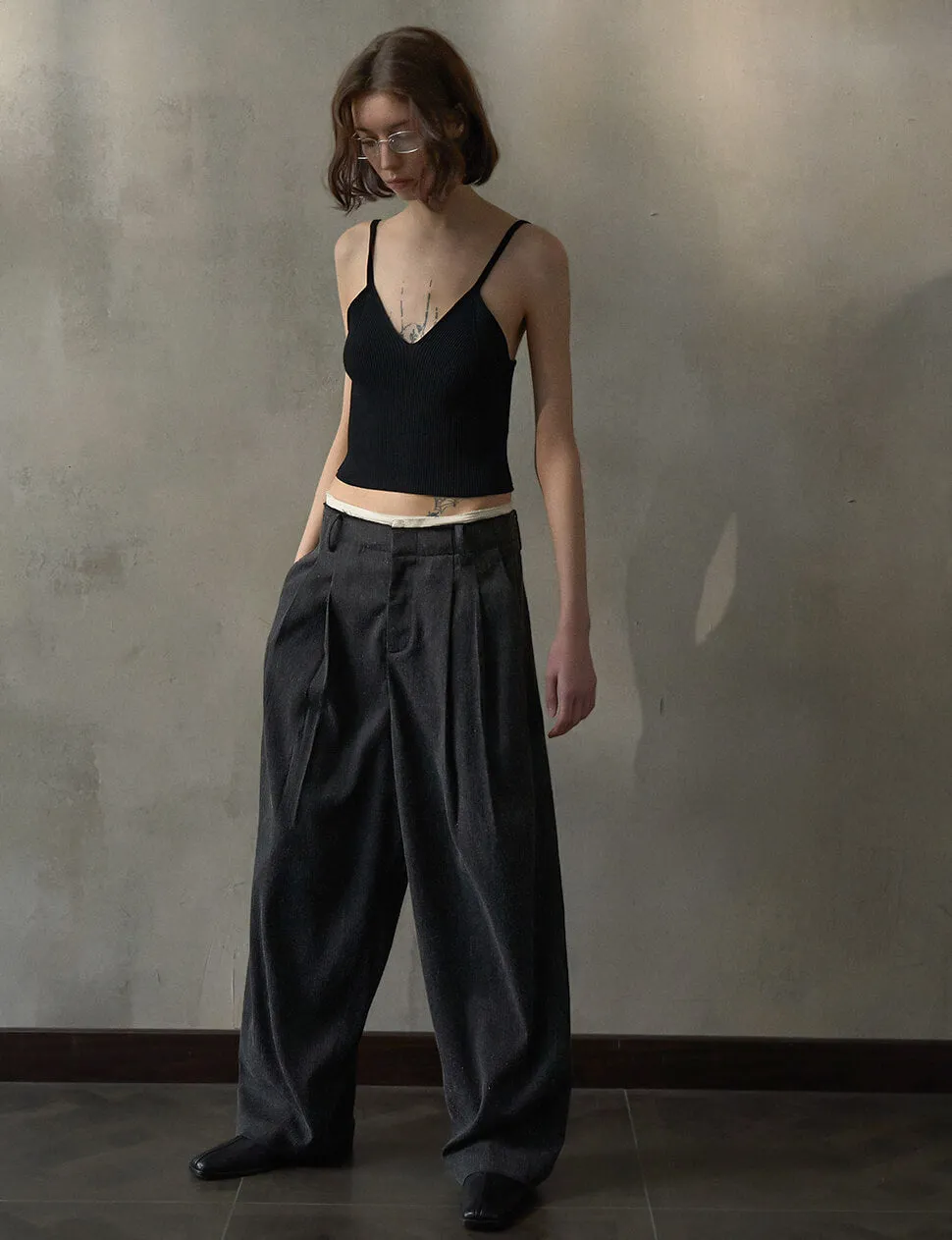 Contrast Waist Trousers