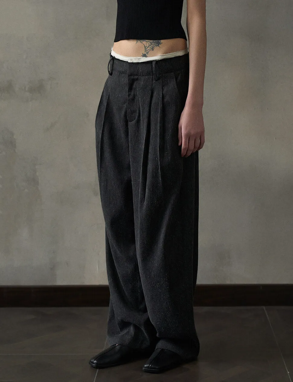Contrast Waist Trousers