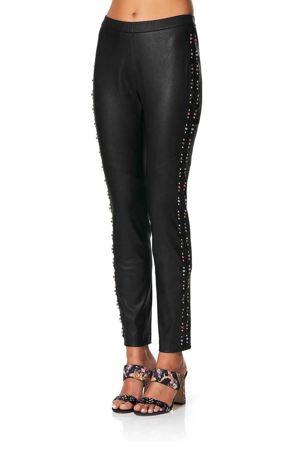 ELASTIC WAISTBAND SUEDE LEGGINGS HEUTE PROVINCIAL