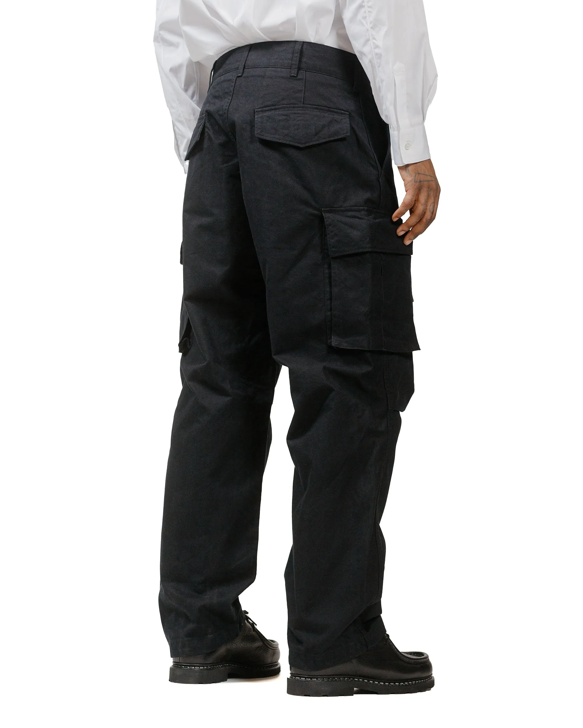 Engineered Garments FA Pant Black Cotton Brushed Herringbone