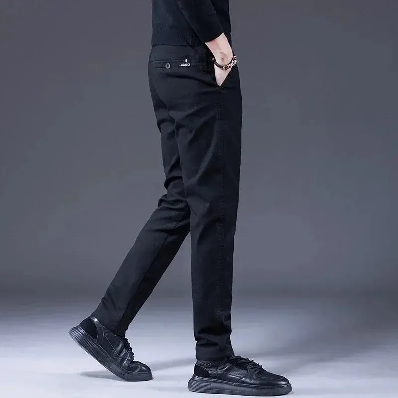 Essential Stretchy Straight Trousers - Cross & Crown