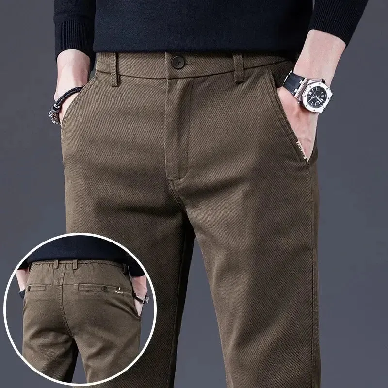 Essential Stretchy Straight Trousers - Cross & Crown