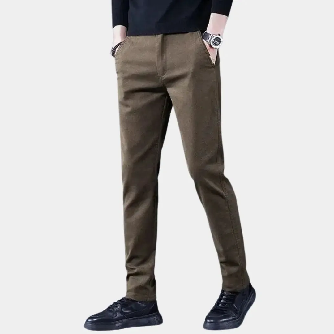 Essential Stretchy Straight Trousers - Cross & Crown