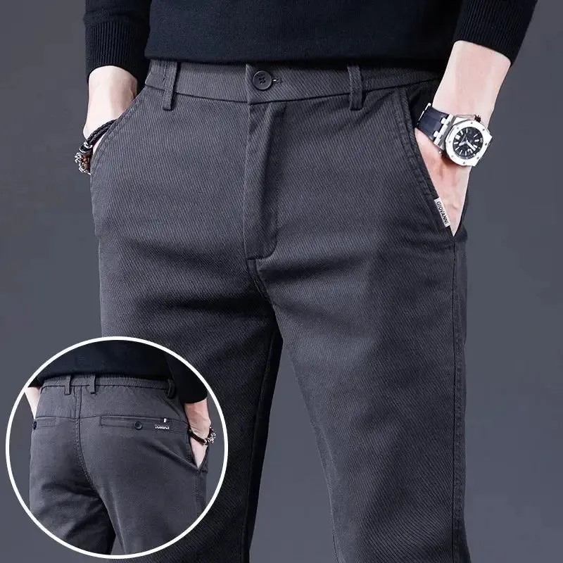 Essential Stretchy Straight Trousers - Cross & Crown