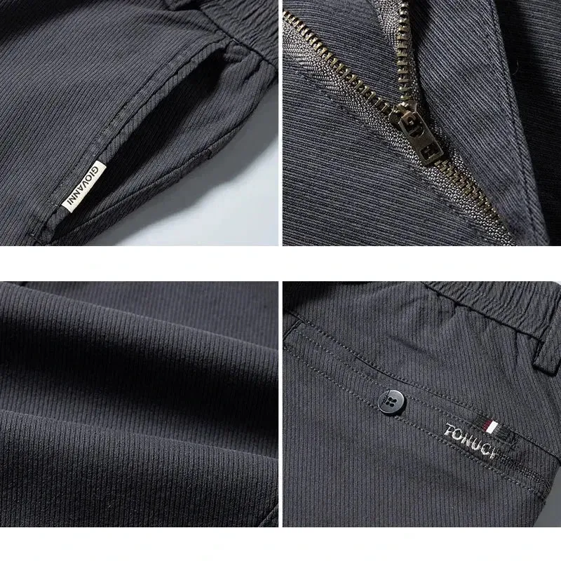 Essential Stretchy Straight Trousers - Cross & Crown
