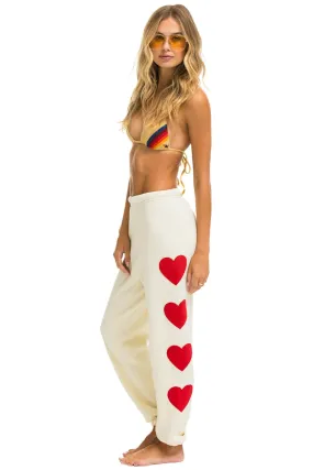 Heart Stitch 4 Sweatpants ~ Cream
