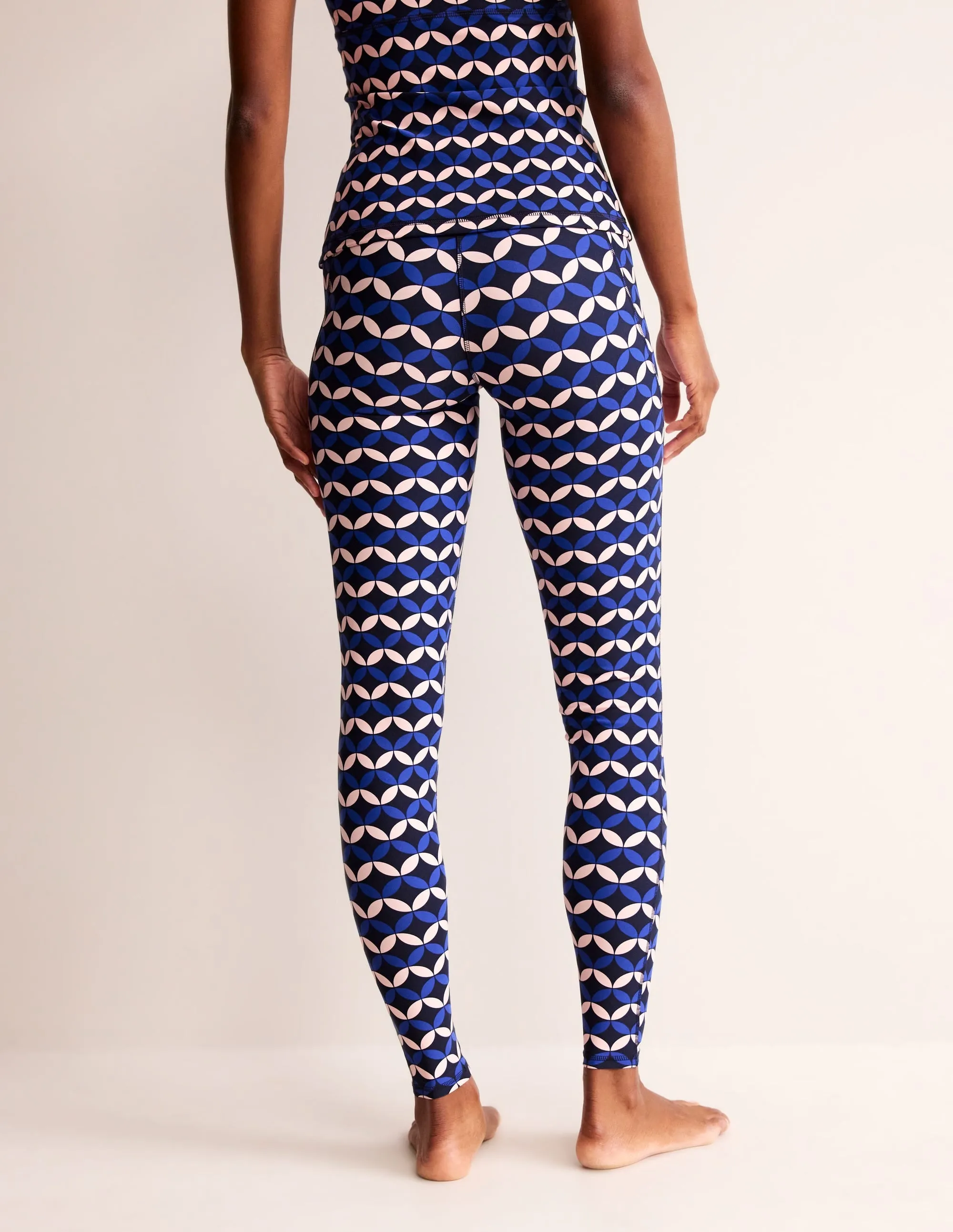 High Waist Pocket Leggings-Surf The Web, Diamond Terrace