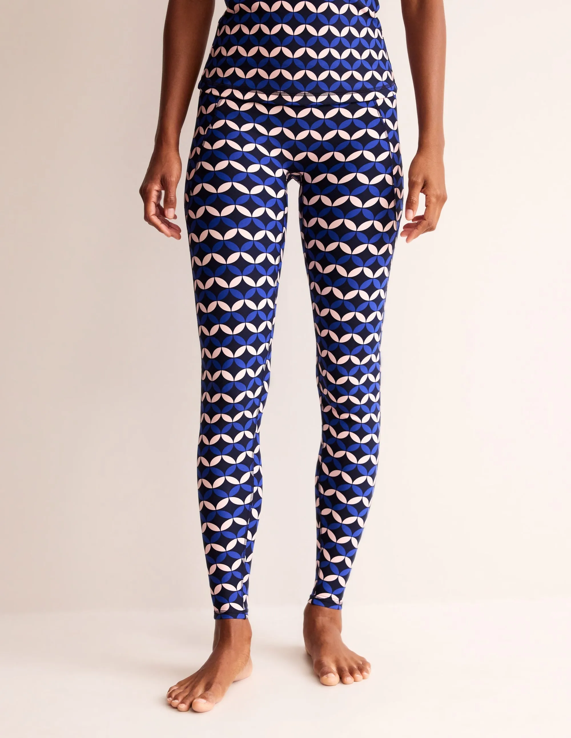 High Waist Pocket Leggings-Surf The Web, Diamond Terrace