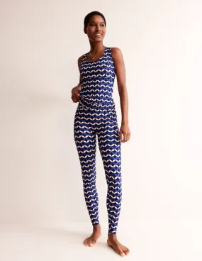 High Waist Pocket Leggings-Surf The Web, Diamond Terrace