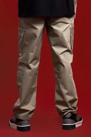 KHAKI CROSS POCKETS CARGO PANT