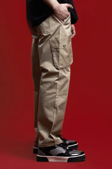 KHAKI CROSS POCKETS CARGO PANT