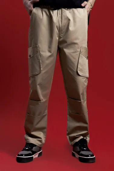 KHAKI CROSS POCKETS CARGO PANT