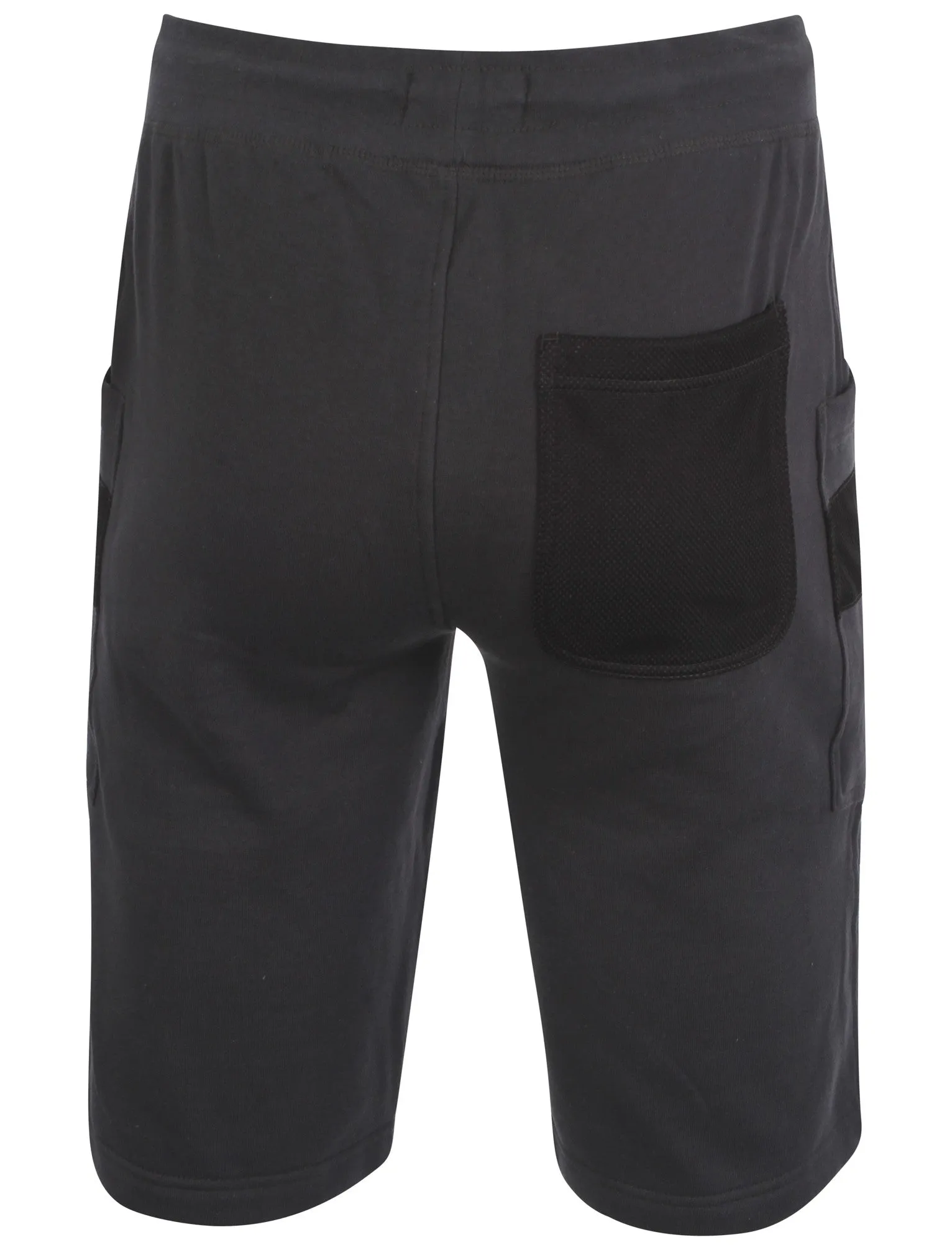 Men's mesh detail pockets blue sweat shorts - Dissident