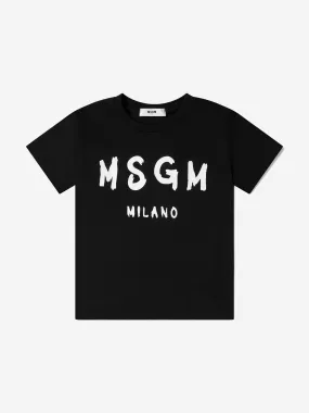 MSGM Unisex Cotton Jersey Logo Print T-Shirt