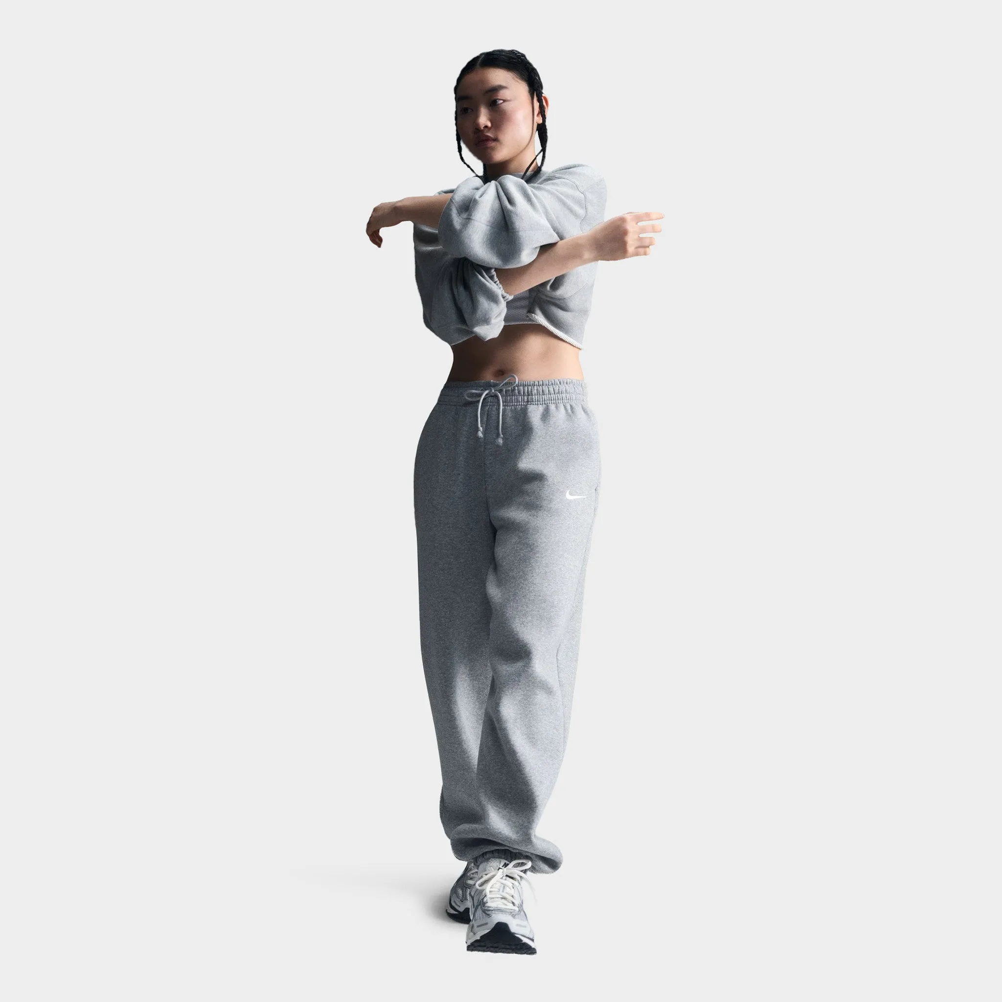 Nike Sportswear Women's Phoenix High-Waisted Oversized Sweatpants Dk Grey Heather / Sail