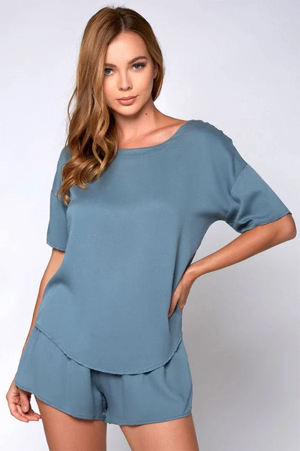 Plus Size Esme PJ Set- Blue