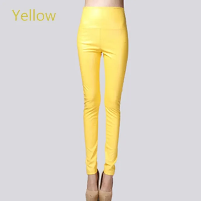 Stretch Faux Leather Skinny Trousers