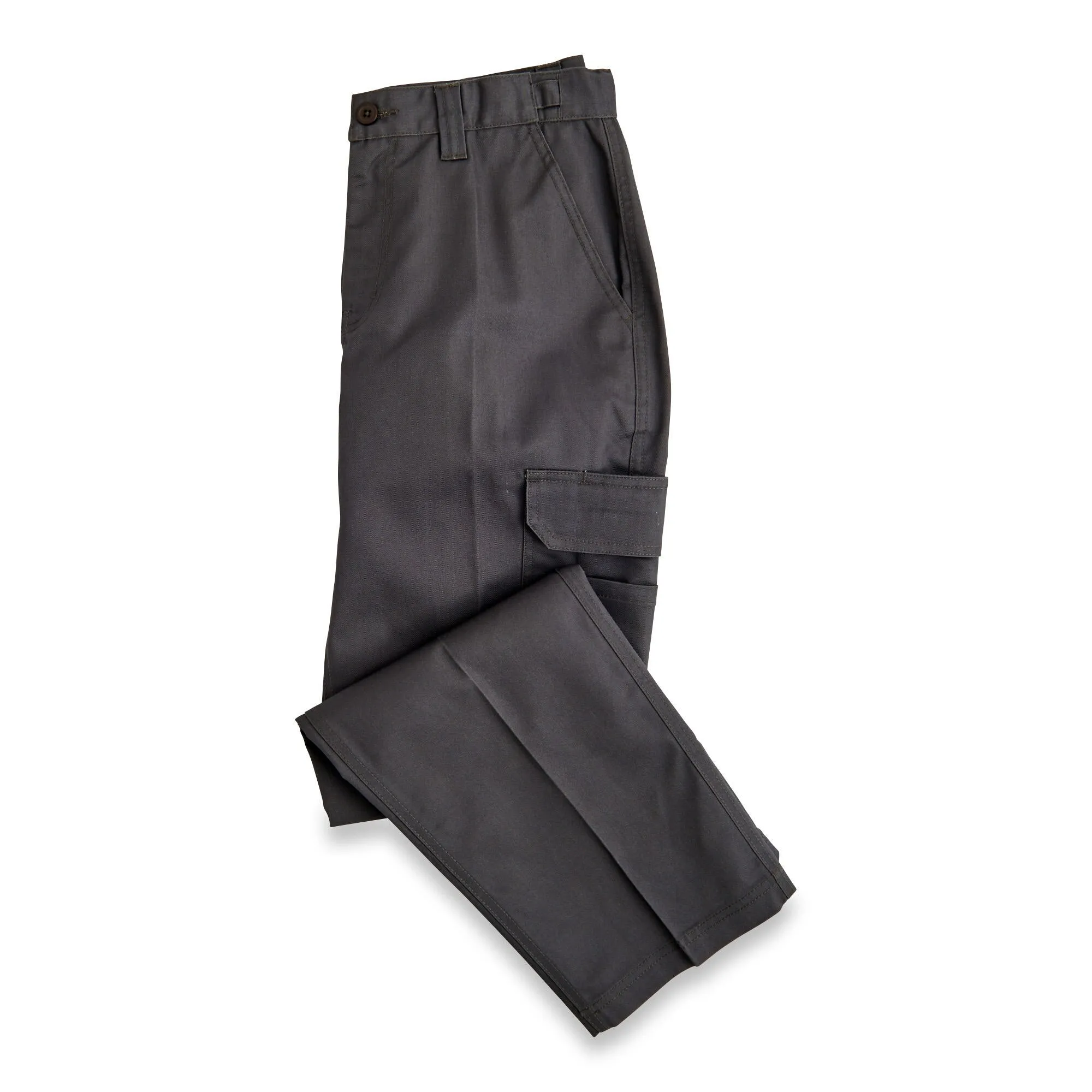 Tradesmax Pro Men's Cargo Workpant with Button Closure and Belt Loops, Black
