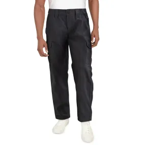 Tradesmax Pro Men's Cargo Workpant with Button Closure and Belt Loops, Black