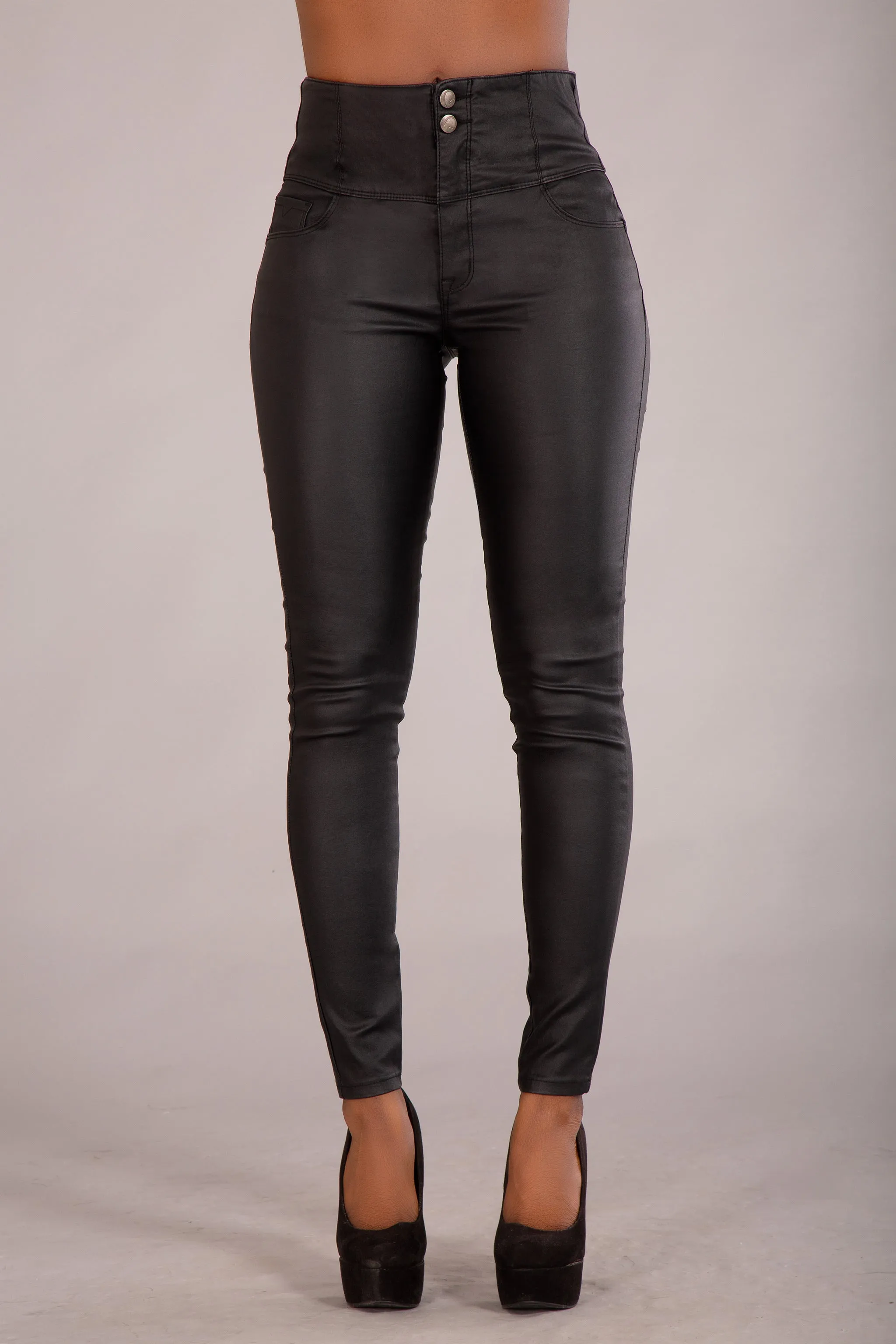 VixenGloss High-Waist Faux Leather Trousers