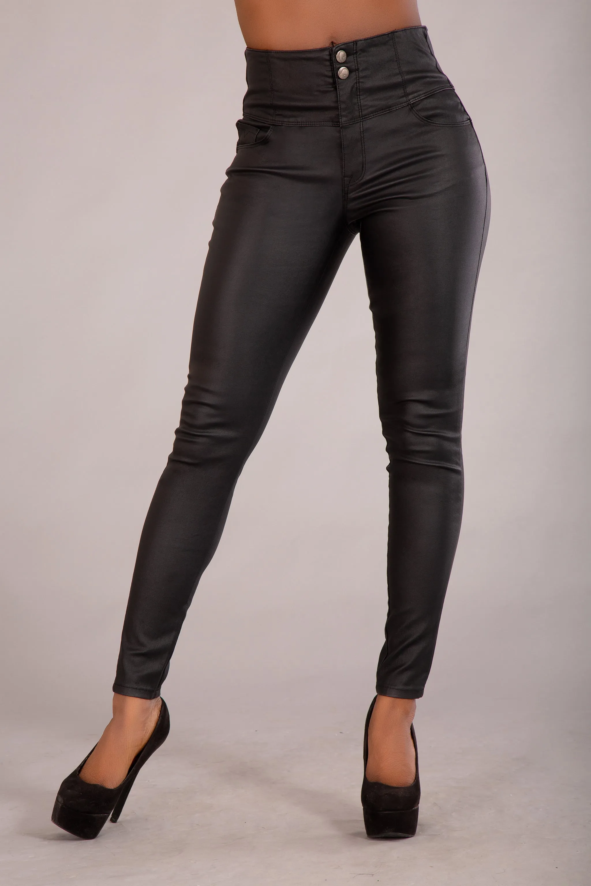 VixenGloss High-Waist Faux Leather Trousers