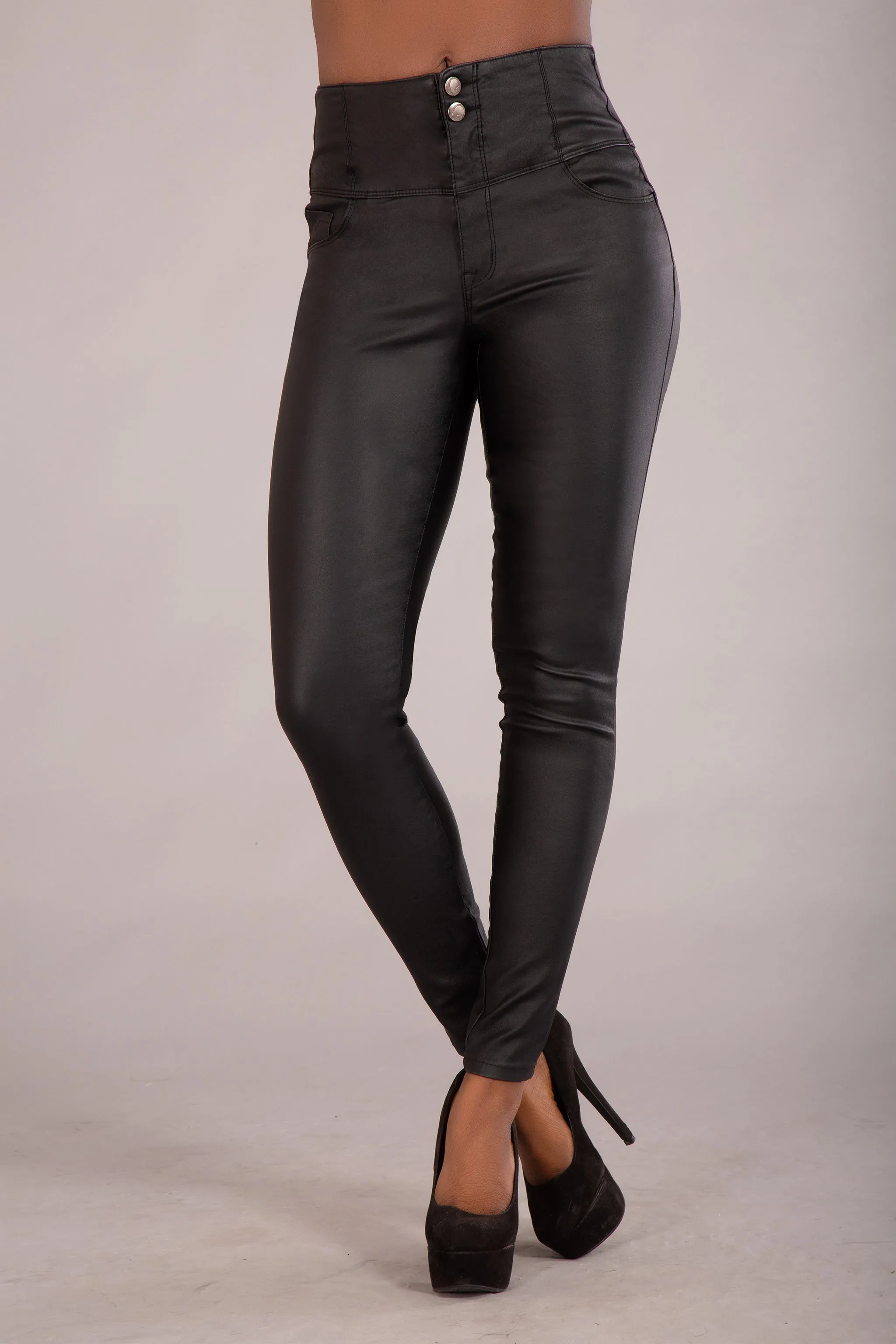 VixenGloss High-Waist Faux Leather Trousers