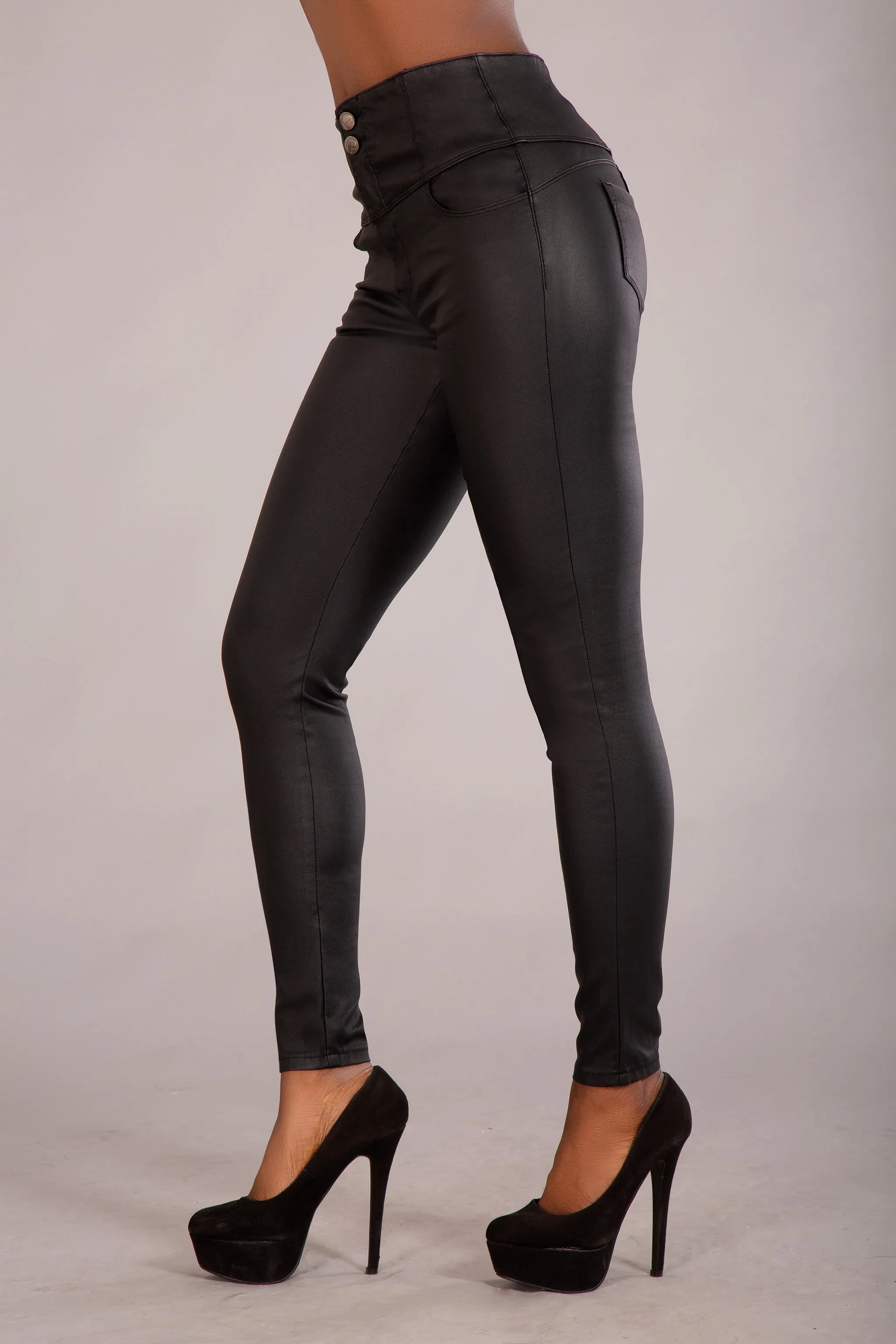 VixenGloss High-Waist Faux Leather Trousers
