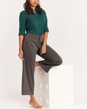 Wide Leg Pleated Formals - Grey
