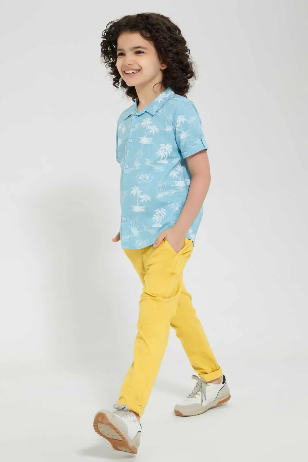 Yellow Pull On Trouser