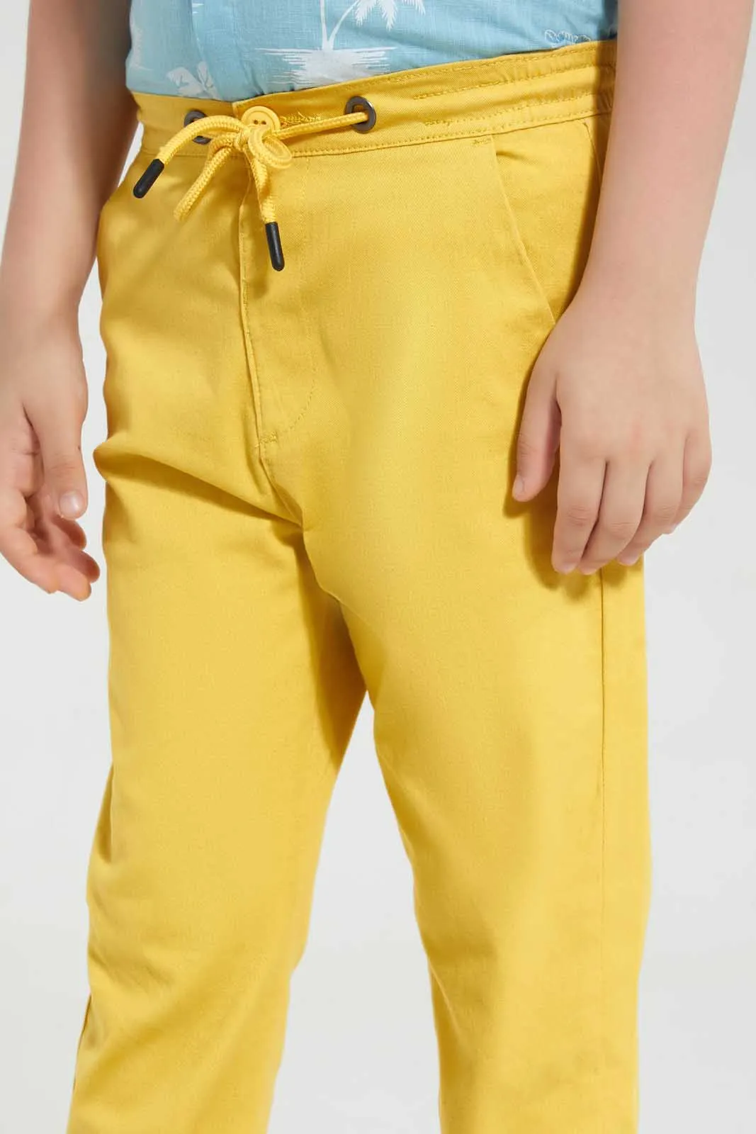 Yellow Pull On Trouser